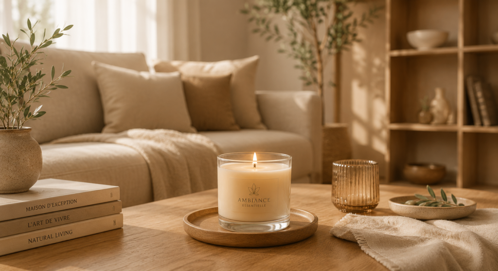Ambiance chaleureuse bougie parfumé - Ambiance Essentielle