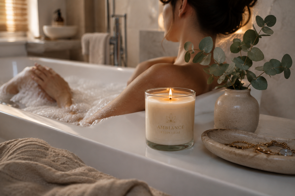 Bougie parfumée salle de bain bain - Ambiance Essentielle