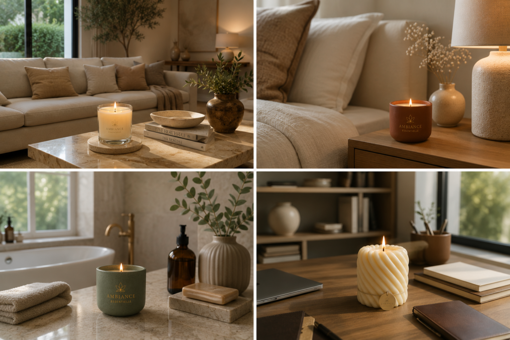 4 bougies parfumées - Ambiance Essentielle