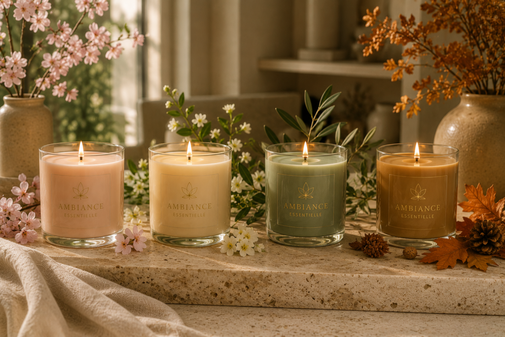 Quatre bougies parfumées  premium - Ambiance Essentielle